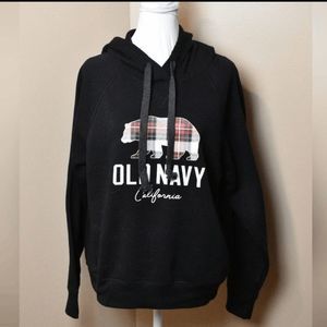 Old Navy Plaid Bear Hoodie